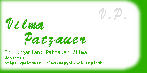 vilma patzauer business card